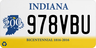 IN license plate 978VBU