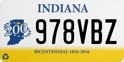 IN license plate 978VBZ