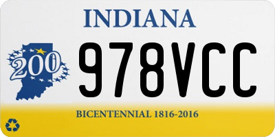 IN license plate 978VCC