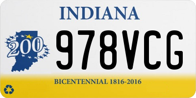 IN license plate 978VCG