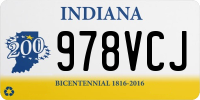 IN license plate 978VCJ