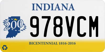 IN license plate 978VCM