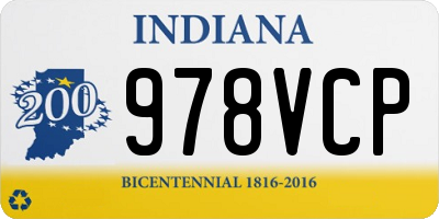 IN license plate 978VCP