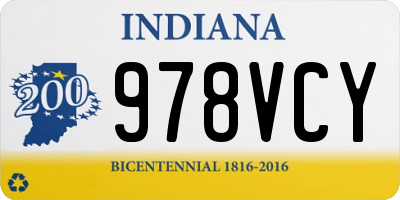 IN license plate 978VCY