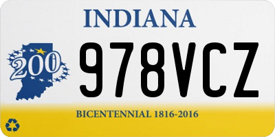 IN license plate 978VCZ