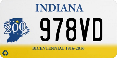 IN license plate 978VD