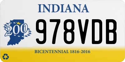 IN license plate 978VDB