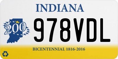 IN license plate 978VDL