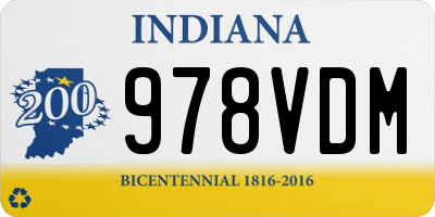 IN license plate 978VDM