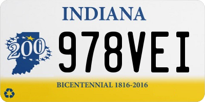 IN license plate 978VEI