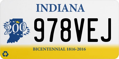 IN license plate 978VEJ