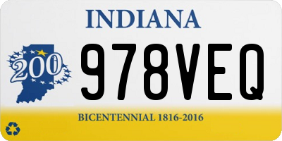 IN license plate 978VEQ