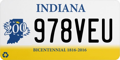 IN license plate 978VEU