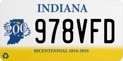 IN license plate 978VFD