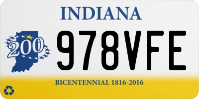 IN license plate 978VFE