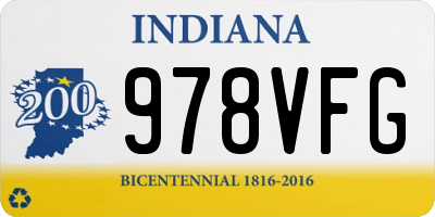 IN license plate 978VFG