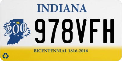 IN license plate 978VFH