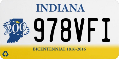 IN license plate 978VFI