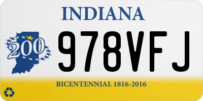IN license plate 978VFJ