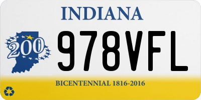 IN license plate 978VFL