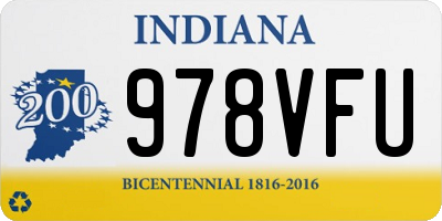 IN license plate 978VFU