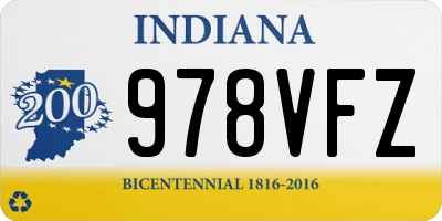 IN license plate 978VFZ