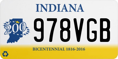 IN license plate 978VGB