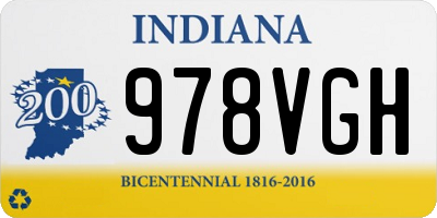 IN license plate 978VGH