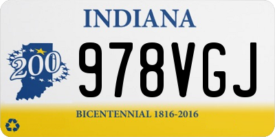 IN license plate 978VGJ