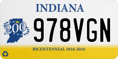 IN license plate 978VGN
