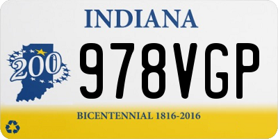 IN license plate 978VGP