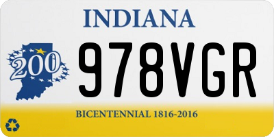 IN license plate 978VGR