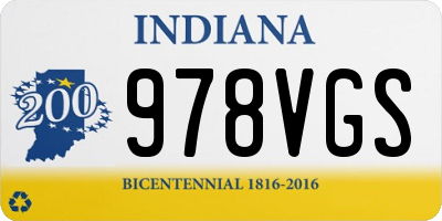 IN license plate 978VGS