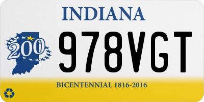 IN license plate 978VGT