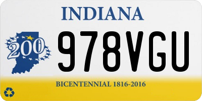 IN license plate 978VGU