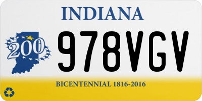 IN license plate 978VGV