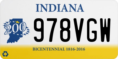 IN license plate 978VGW