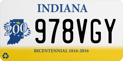 IN license plate 978VGY