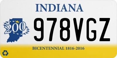 IN license plate 978VGZ