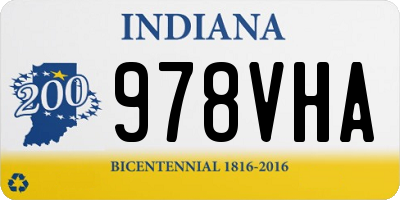 IN license plate 978VHA