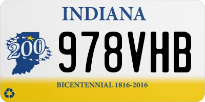 IN license plate 978VHB