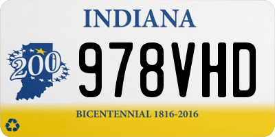 IN license plate 978VHD