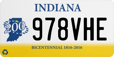 IN license plate 978VHE