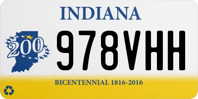 IN license plate 978VHH