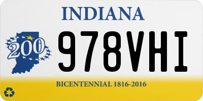 IN license plate 978VHI