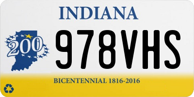 IN license plate 978VHS