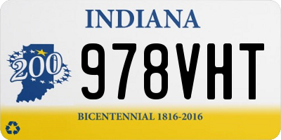 IN license plate 978VHT