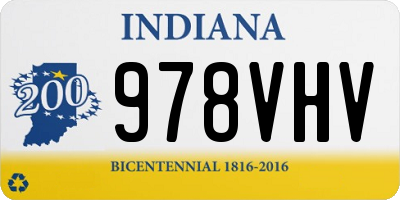 IN license plate 978VHV