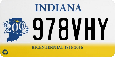 IN license plate 978VHY