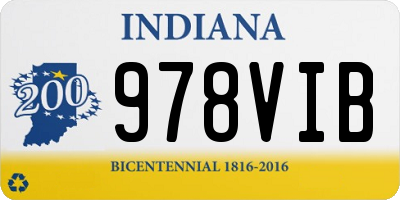 IN license plate 978VIB